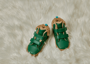 Top view of Ten Little Furry High Top - Emerald Green. Available at www.tenlittle.com