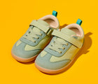 Top and front view of Ten Little Retro Suede Sneakers - Retro Green. Available at www.tenlittle.com