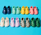 Top view GIF of Splash Sandals 2 - Assorted Colors. Available at www.tenlittle.com