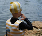 Boy wearing Sunnylife Swimming Cap - Fish. Available at www.tenlittle.com