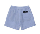 Back view of Snapper Rock UPF 50+ Swim Shorts - Blue Stripes. Available at www.tenlittle.com