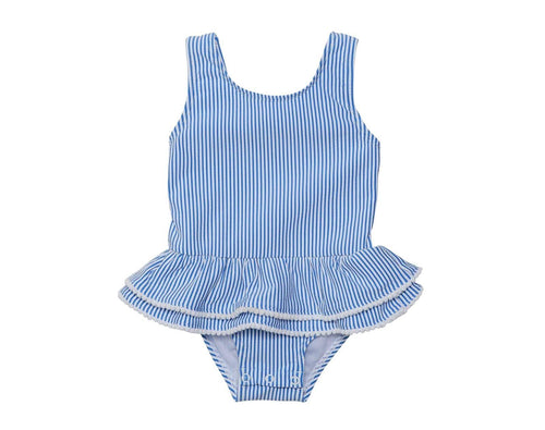 UPF 50+ Swimsuit - Blue Stripes