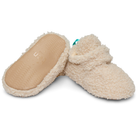 Top and bottom view of Ten Little Sherpa Baby Booties with grippy outsole (6-18M). Available at www.tenlittle.com