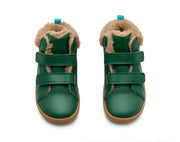 Top view of Ten Little Furry High Top - Emerald Green. Available at www.tenlittle.com