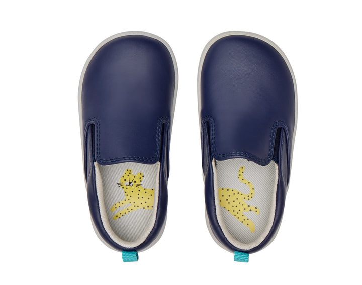 Top view of Ten Little Slip-On Sneakers - Navy Blue. Available at www.tenlittle.com