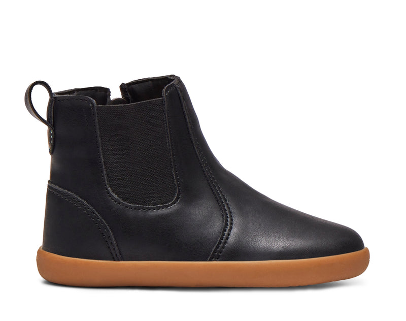 Side view of Ten Little Chelsea Boots - Classic Black. Available at www.tenlittle.com