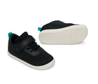 Side and bottom outsole traction view of Ten Little DuoKnit Sneakers - Night Black. Available at www.tenlittle.com