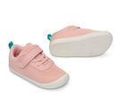 Side and bottom outsole traction view of Ten Little DuoKnit Sneakers - Powder Pink. Available at www.tenlittle.com