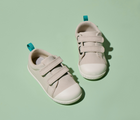 Top view of Ten Little Eco Canvas Sneakers - Gray Beige. Available at www.tenlittle.com