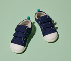 Top view of Ten Little Eco Canvas Sneakers - Navy Blue. Available at www.tenlittle.com