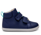 Side view of Ten Little Everyday High Tops - Navy Blue. Available at www.tenlittle.com