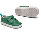 Front and bottom of shoe view of Ten Little Everyday Original - Emerald Green. Available at www.tenlittle.com