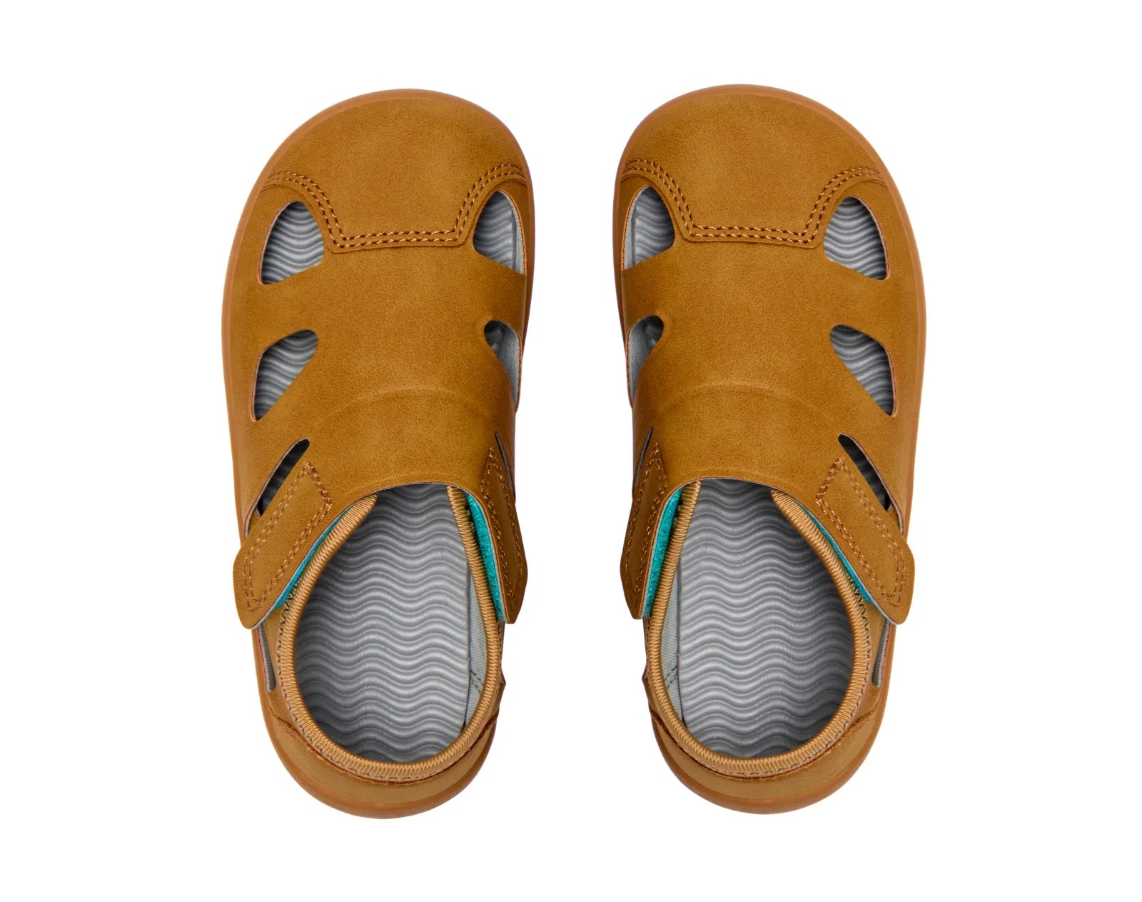 Top view of Ten Little Everyday Sandals - Sandy Brown. Available at www.tenlittle.com