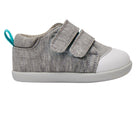 Side view of Ten Little First Walkers - Heather Gray. Available at www.tenlittle.com