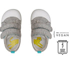 Top view of APMA and Peta-approved Ten Little First Walkers - Heather Gray. Available at www.tenlittle.com