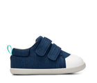 Side view of Ten Little First Walkers - Navy Blue. Available at www.tenlittle.com