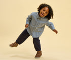 Child wearing Ten Little Everyday High Top - Mocha Brown. Available at www.tenlittle.com