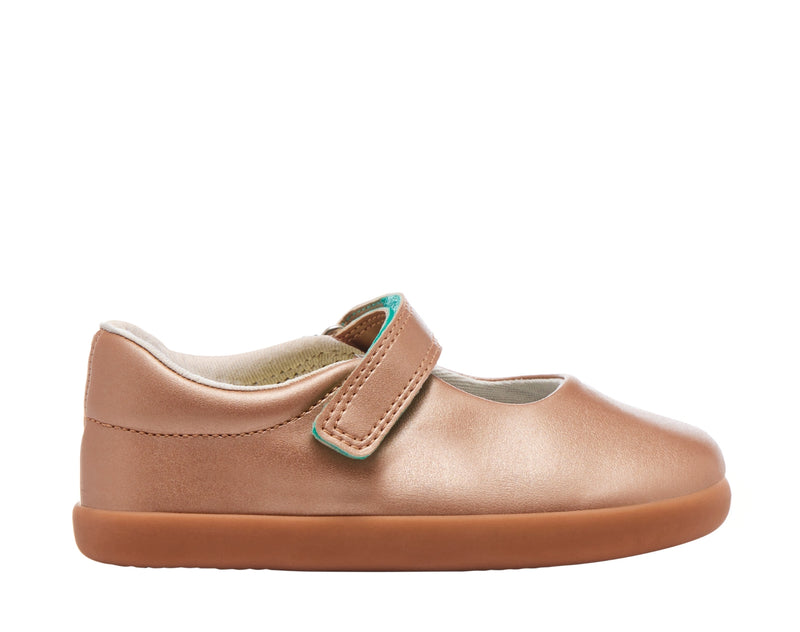 Side view of Ten Little Mary Janes - Rose Gold. Available at www.tenlittle.com