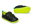 Side and bottom outsole traction view of Ten Little Everyday Original - Neon Glow - Neon Yellow. Available at www.tenlittle.com