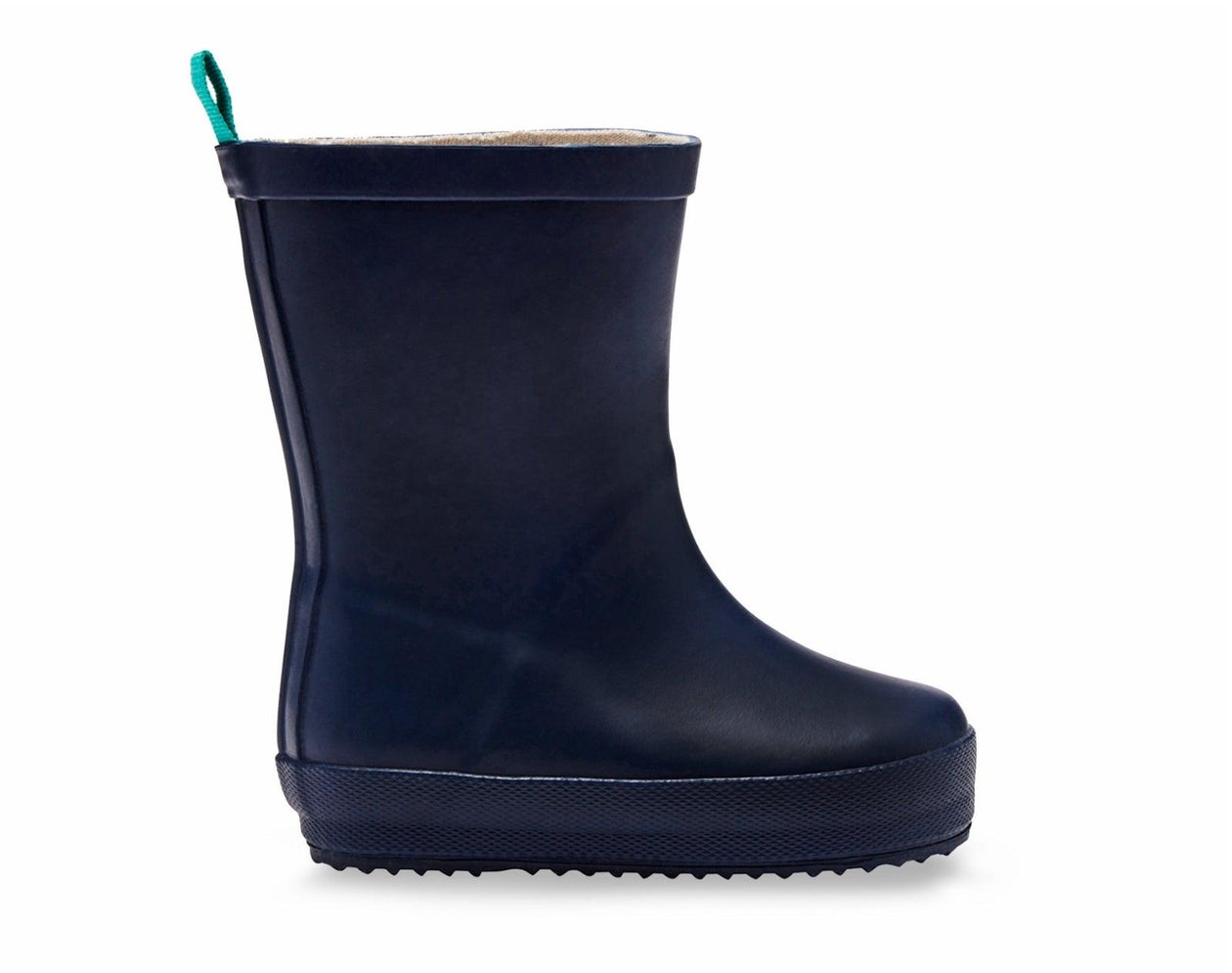 Side view of Ten Little Rain Boots - Navy. Available at www.tenlittle.com