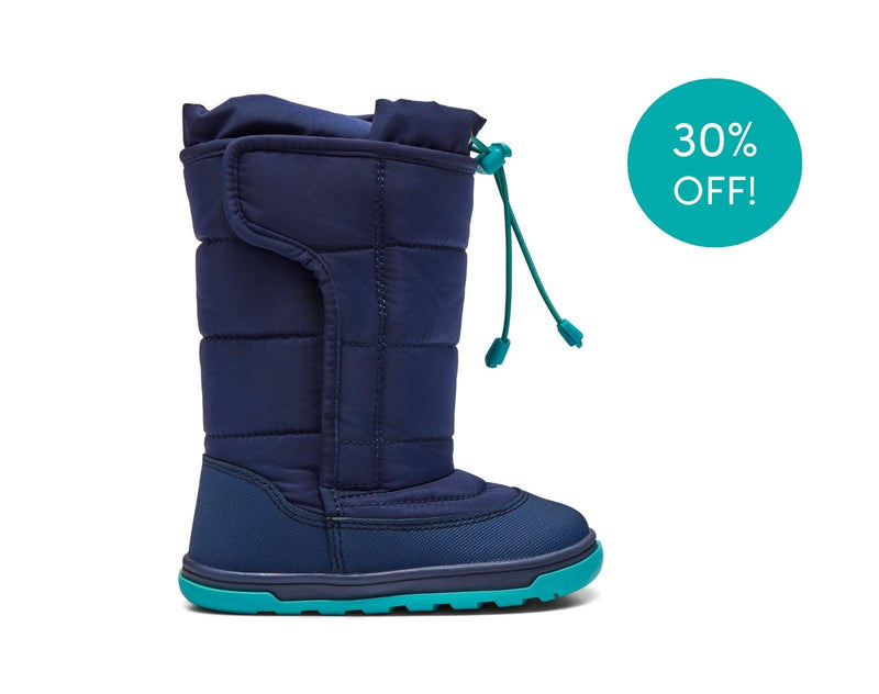 Ten Little Snow Boots in Navy and Teal. Available at www.tenlittle.com