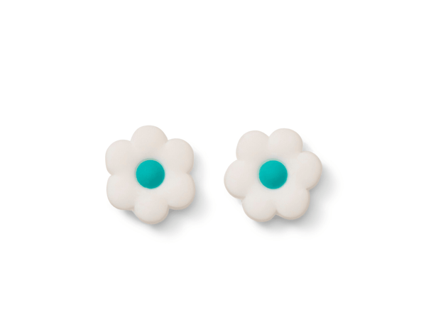 Front view of Ten Little Splash Sandal Charms 2 - Daisy. Available at www.tenlittle.com
