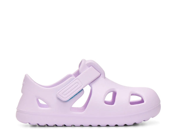 Side view of Ten Little Splash Sandals - Lavender Purple. Available at www.tenlittle.com