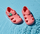 Ten Little Splash Sandals - Lemonade Pink with Star Charm. Available from www.tenlittle.com