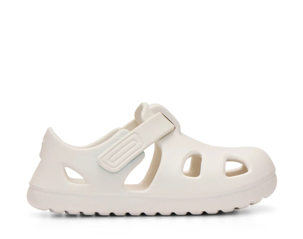 Side view of Ten Little Splash Sandals - Soft White. Available at www.tenlittle.com