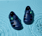 Ten Little Star Splash Sandal Charms on Nautical Navy Splash Sandals. Available at www.tenlittle.com