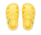 Top view of Ten Little Splash Sandals in Daisy Yellow. Available from www.tenlittle.com