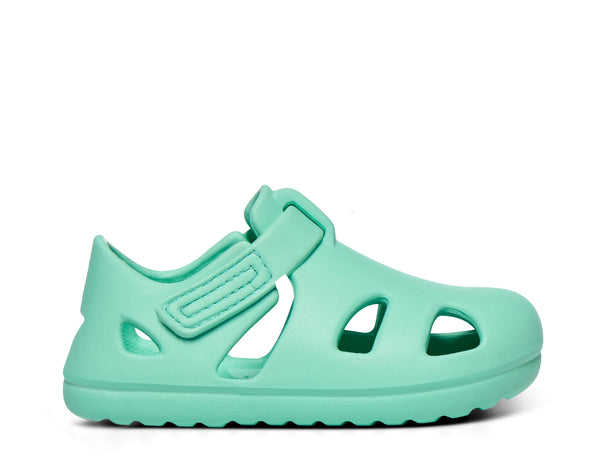 Side view of Ten Little Splash Sandals 2 - Aqua Mint. Available at www.tenlittle.com