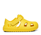Side view of Ten Little Splash Sandals 2 - Daisy Yellow. Available at www.tenlittle.com