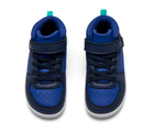 Top view of Ten Little Varsity Mid Tops - Game Day Blue. Available at www.tenlittle.com