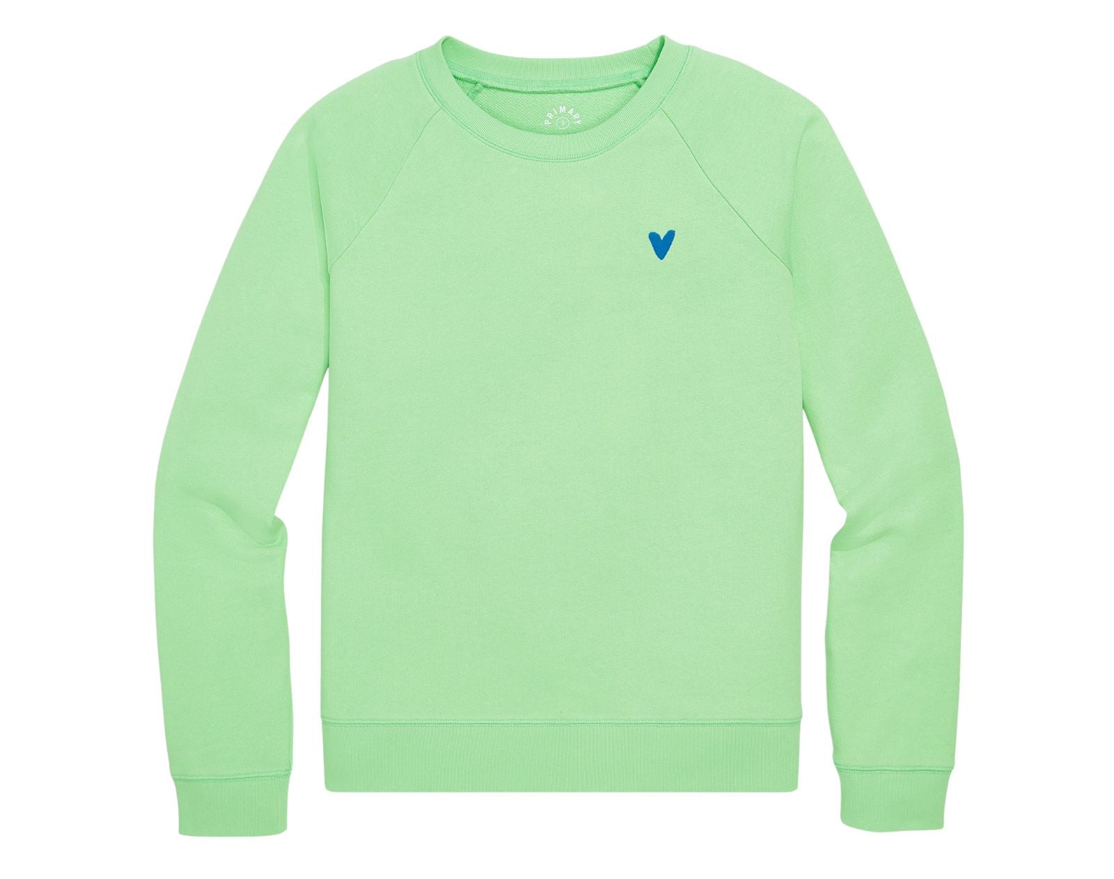 Primary Adult Embroidered Sweatshirt - Pear. Available at www.tenlittle.com