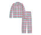 Primary Adult Holiday PJ Set - Peppermint Plaid - Ivory Multi Plaid. Available at www.tenlittle.com