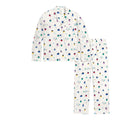 Primary Adult Holiday PJ Set - Rainbow Village - Ivory Rainbow Winter Village. Available at www.tenlittle.com