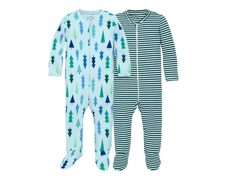 Primary - Baby 2-Pack Holiday PJs - Frosty Trees - Available at www.tenlittle.com