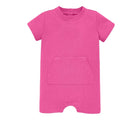 Front view of Primary Baby French Terry Romper - Tulip. Available at www.tenlittle.com