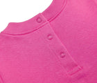 Neck snaps of Primary Baby French Terry Romper - Tulip. Available at www.tenlittle.com