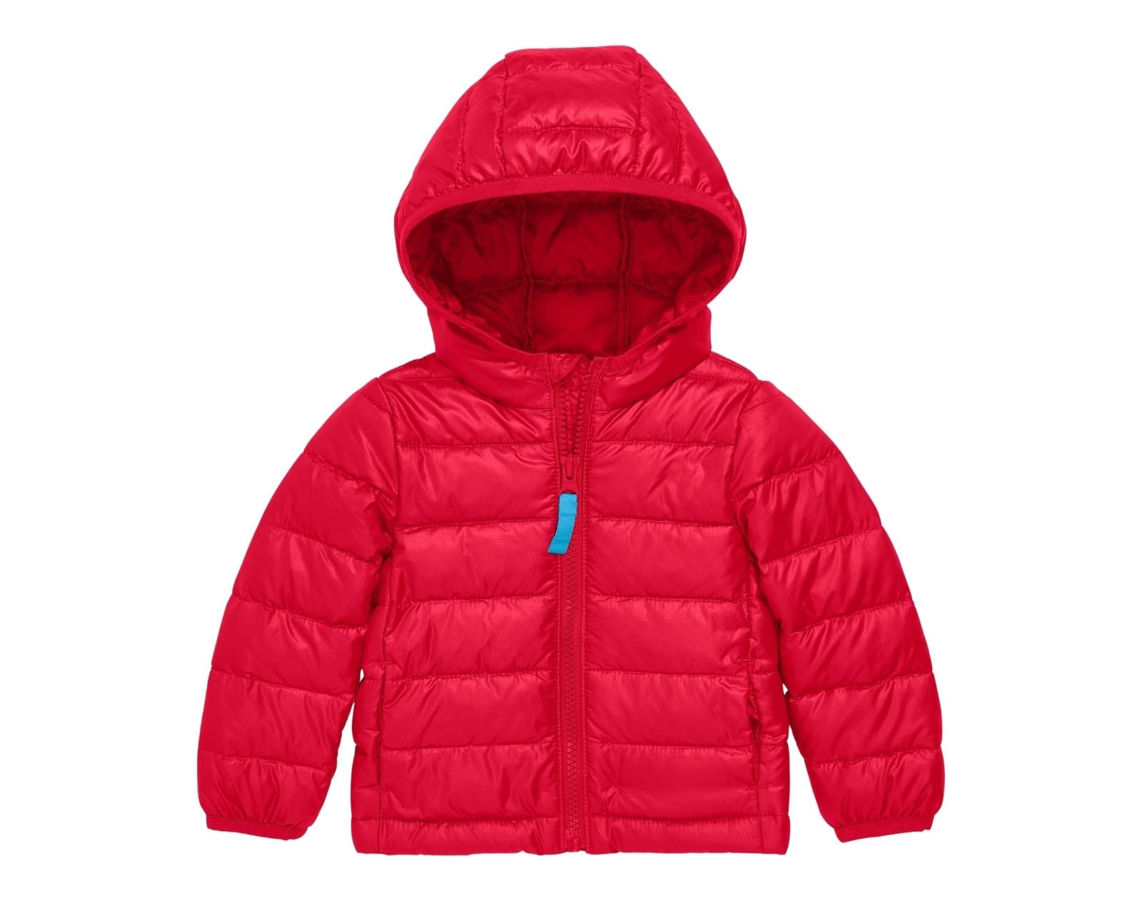 Primary Baby Lightweight Puffer Jacket - Cherry. Available at www.tenlittle.com
