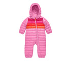 Primary - Striped Baby Lightweight Puffer Suit - Peony - Available at www.tenlittle.com