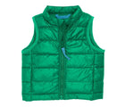 Primary Baby Lightweight Puffer Vest - Green Bean. Available at www.tenlittle.com