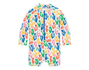 Primary Baby One-Piece Rash Guard - White / Tulips. Available at www.tenlittle.com