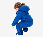 Baby wearing Primary - Baby Parka Puffer Suit - Blue Jay - Available at www.tenlittle.com