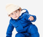 Baby wearing Primary - Baby Parka Puffer Suit - Blue Jay - Available at www.tenlittle.com