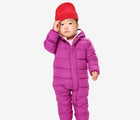 Baby wearing Primary - Baby Parka Puffer Suit - Boysenberry - Available at www.tenlittle.com