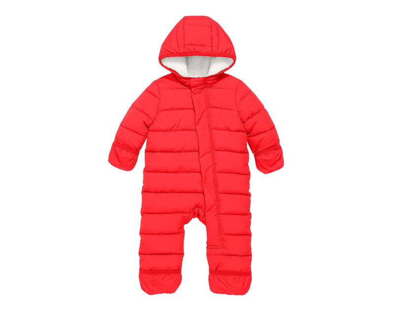 Primary - Baby Parka Puffer Suit - Tomato - Available at www.tenlittle.com