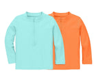 Front view of Baby Rash Guard - 2 Pack - Mist Cantaloupe. Available at www.tenlittle.com