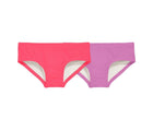 Primary Bikini Bottoms - 2 Pack - Bright Azalea / Lilac. Available at www.tenlittle.com
